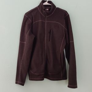 North face black fleece zipper jacket size S